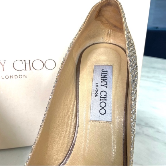 Jimmy Choo Crown Gold Silver Champagne Heel - Picture 8 of 16